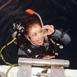 PADI Divemaster Nicola Griffiths, just finishing a great dive with the Scuba in the Weald dive club!